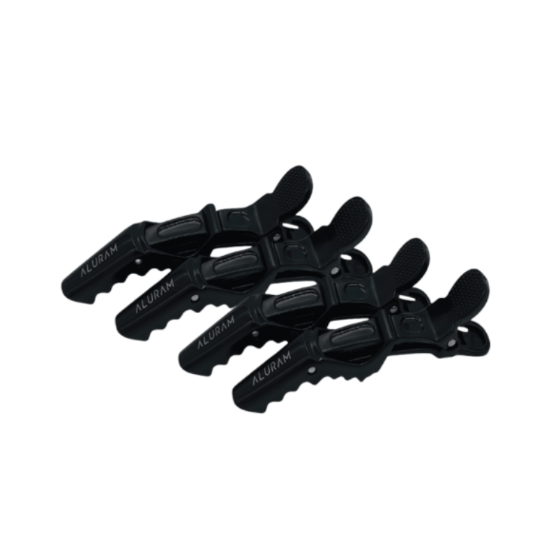 Aluram Alligator Clips black pack of 4 hair accessories at Pasadena Aveda salon