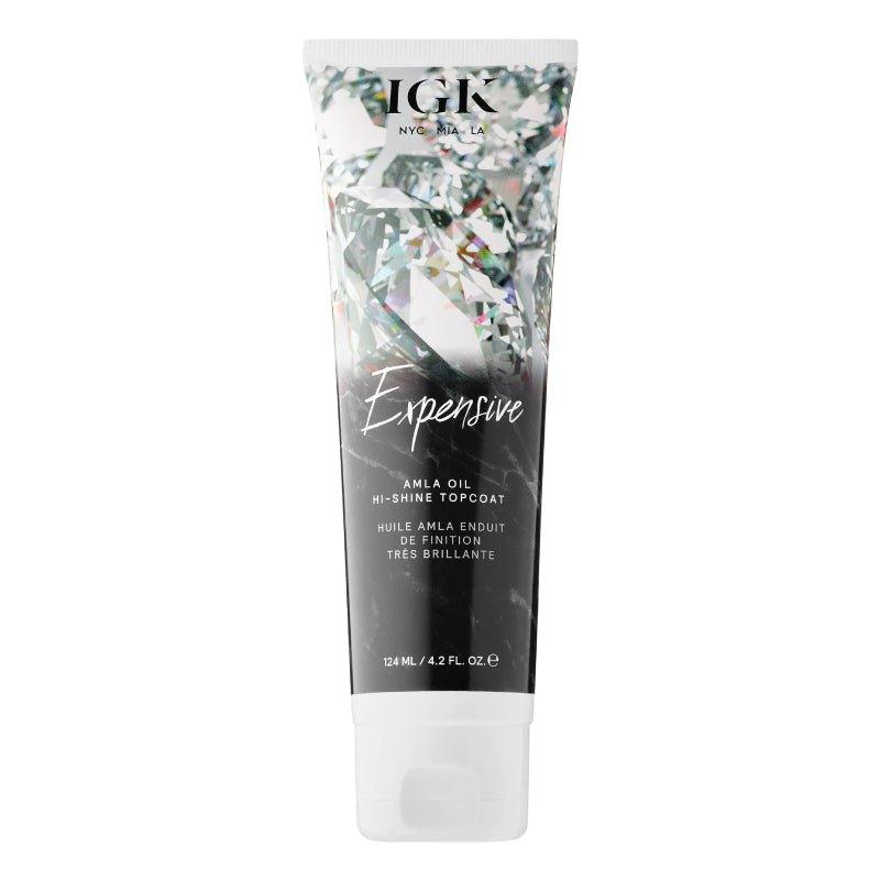 IGK Expensive Amla Oil Hi-Shine Topcoat 4.2 oz bottle for shiny hair Pasadena Aveda salon