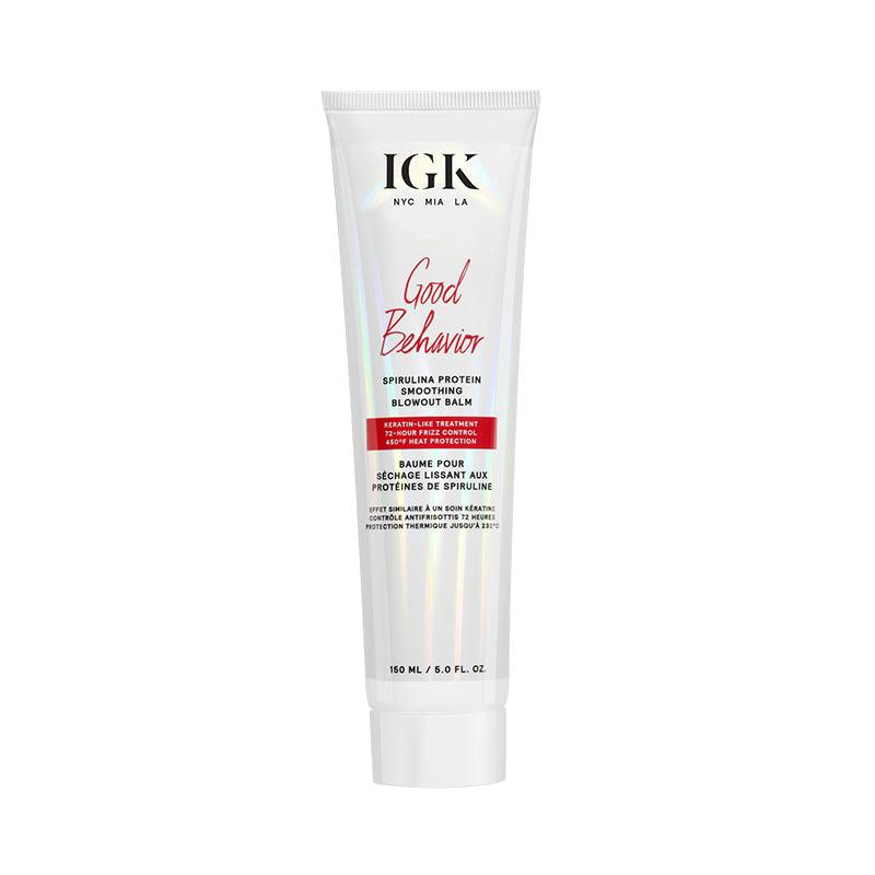 IGK GOOD BEHAVIOR Protein Smoothing Blowout Balm 5oz jar for sleek hair Pasadena salon