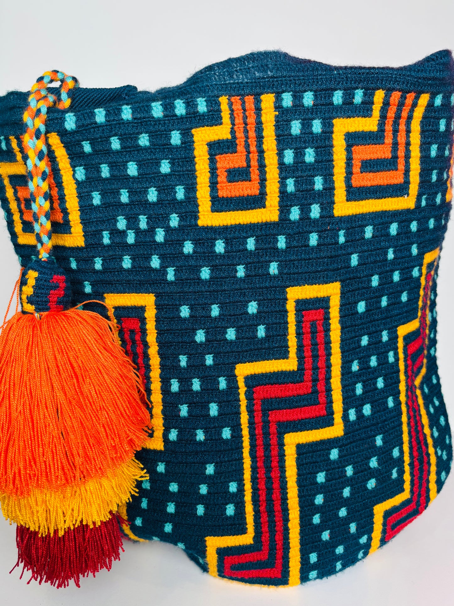 Biondo Miele Wayuu Blue, Orange, Red and Yellow bag