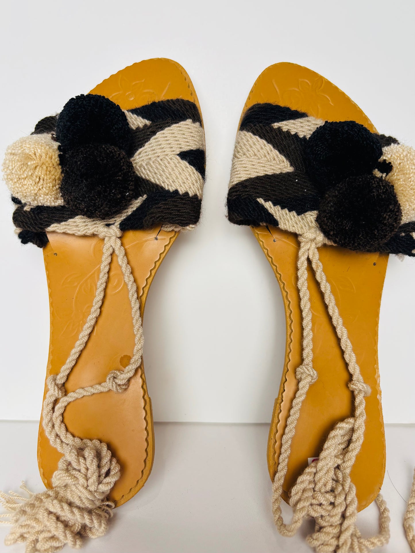 Biondo Miele Tan and Black Sandals