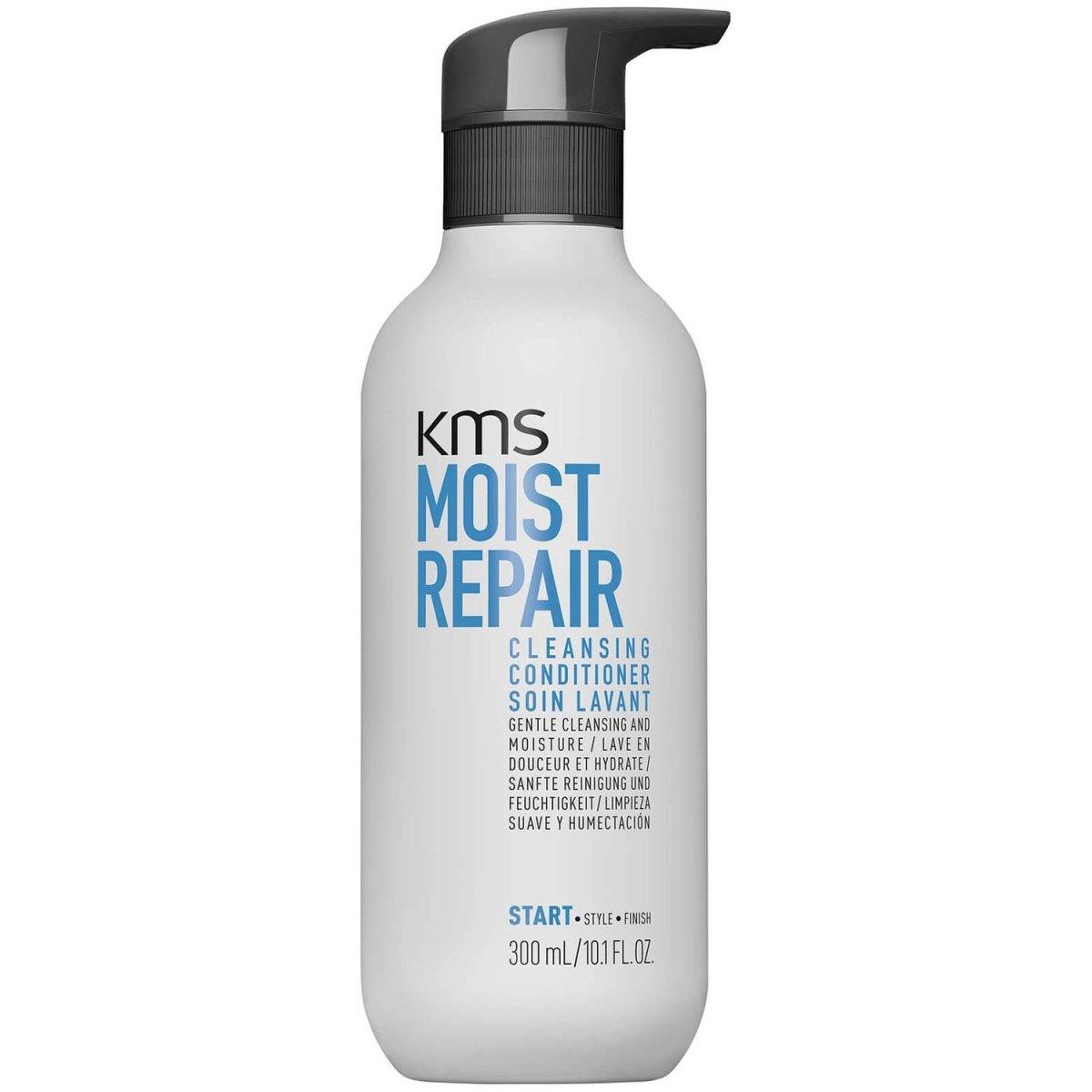 KMS Moist Repair Cleansing Conditioner 10.1 oz bottle for damaged hair repair in Pasadena salon