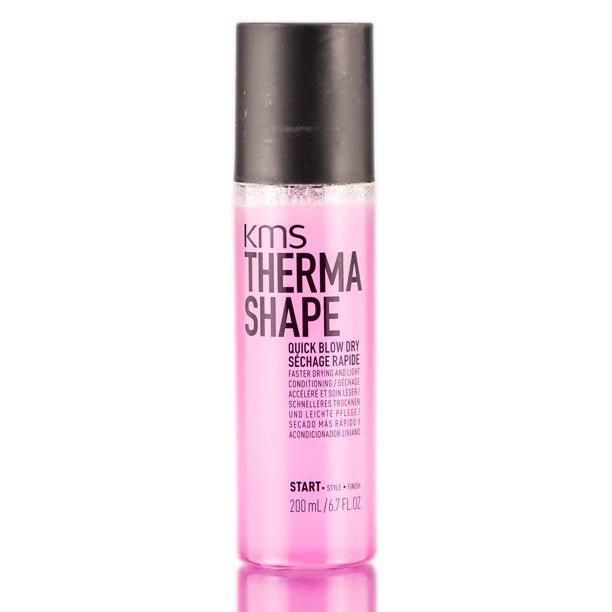 KMS ThermaShape Quick Blow Dry 6.7 oz bottle for faster blow drying at Pasadena Aveda salon