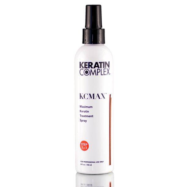 Keratin Complex KCMAX Treatment Spray bottle for hair treatment at Pasadena hair salon