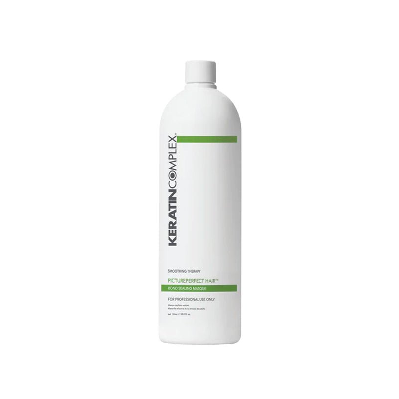 Keratin Complex Picture Perfect Masque back label detail shot in Pasadena Aveda salon