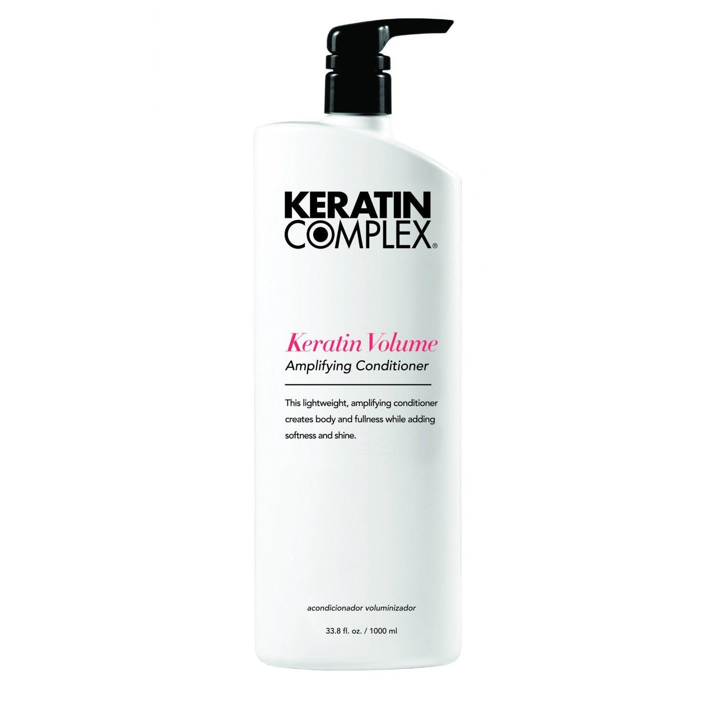 Keratin Complex Volume Amplifying Conditioner detail shot label for hair care