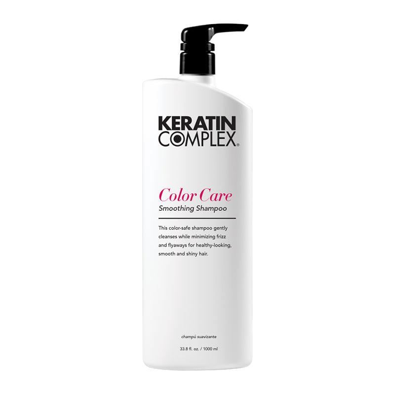 Keratin Complex Color Care Smoothing Shampoo back label close up in Pasadena hair salon