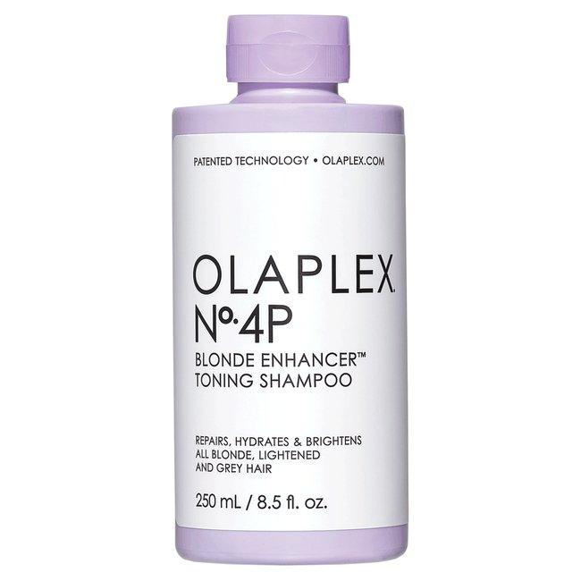 Olaplex No. 4P Blonde Enhancer Toning Shampoo 8.5 oz travel size for blonde tone care Pasadena Aveda salon