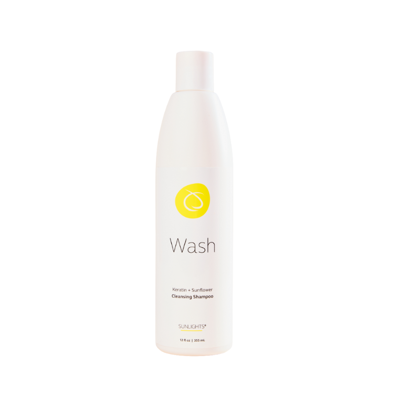 Sunlights Wash Cleansing Shampoo bottle front view hair care Pasadena salon