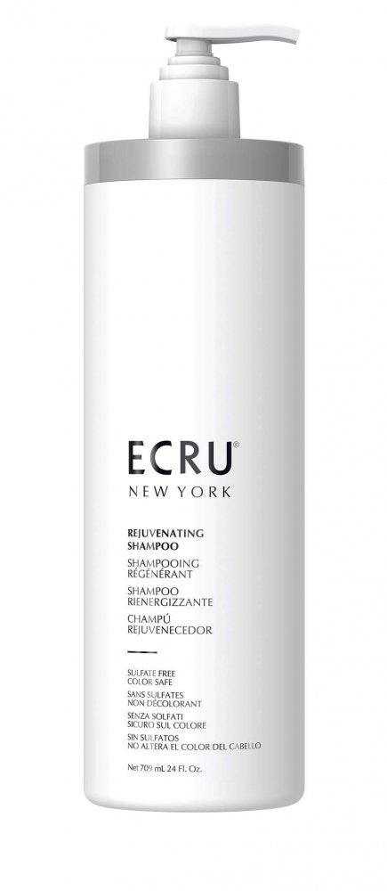 ECRU New York Rejuvenating Shampoo back label close-up at Pasadena Aveda salon