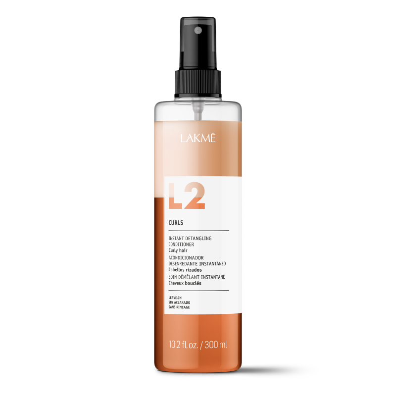 Lakme L2 Instant Detangling Conditioner Curls back label close up Pasadena Aveda salon