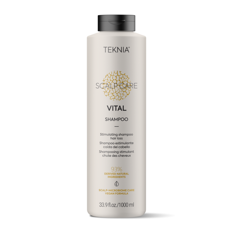 Lakme Scalp Care Vital Stimulating Shampoo close up label at Pasadena hair salon