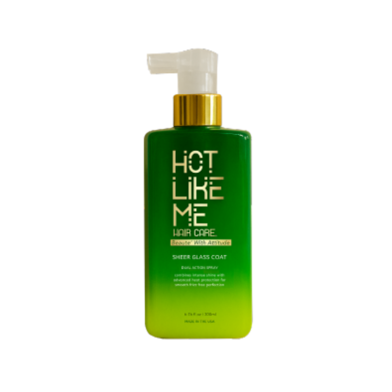 Hot Like Me Sheer Glass Coat 6.7oz shine enhancing hair spray at Pasadena hair salon