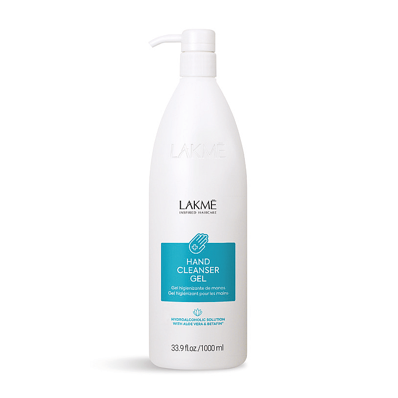 Lakme Hand Cleanser Gel 33.8oz bottle for hand hygiene at Pasadena Aveda salon