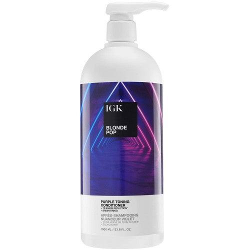 IGK BLONDE POP Purple Toning Conditioner 33.8oz bottle for blonde hair at Pasadena Aveda salon