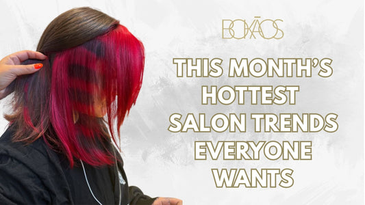 Stylish hairstylist at Pasadena Aveda salon creating trendy haircuts featured in this month's top salon requests