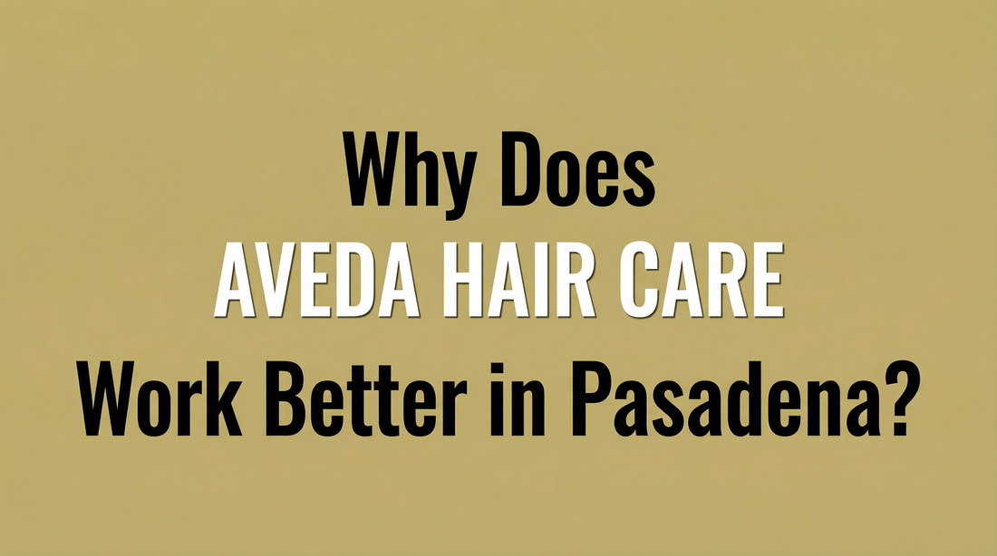 aveda hair products displayed in salon at Bokaos Aveda Salon & Spa, Pasadena CA