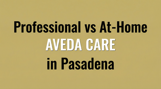 aveda hair treatment applied in salon at Bokaos Aveda Salon & Spa, Pasadena CA