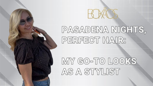Close-up of greasy roots and crispy ends hair texture at Pasadena Aveda salon Bokaos Salon & Spa hair salon treatment session