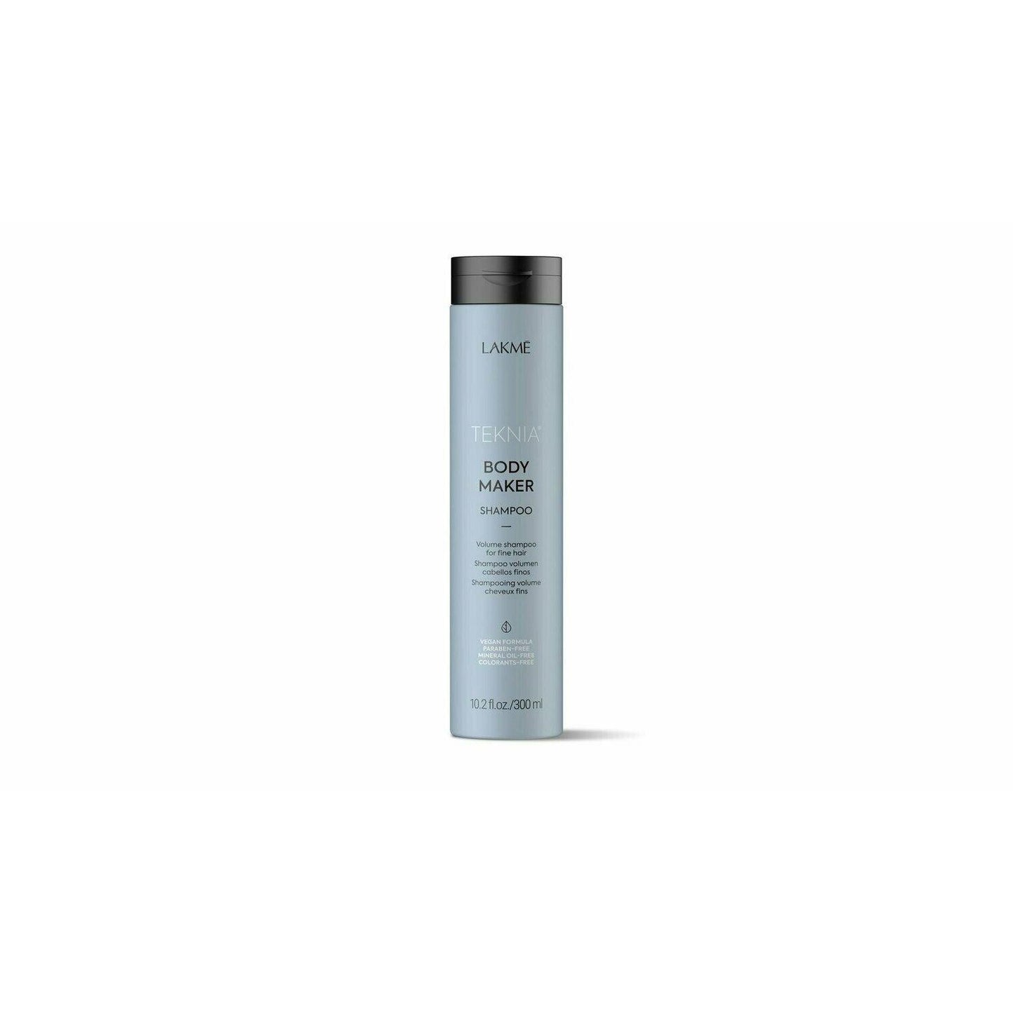 Lakme Body Maker Shampoo bottle front view for volumizing hair at Pasadena hair salon