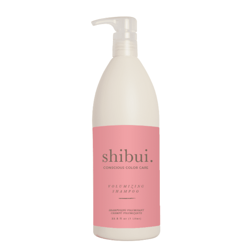 Shibui Volumizing Shampoo side view bottle at Bokaos hair salon Pasadena
