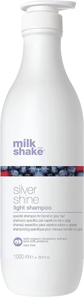 Milk Shake Silver Shine Light Shampoo back label at Pasadena Aveda salon