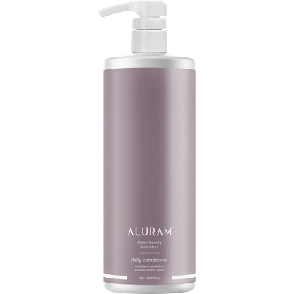 Aluram Daily Conditioner back label with usage instructions Pasadena hair salon