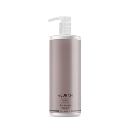 Aluram Daily Shampoo back label with ingredients Pasadena hair salon