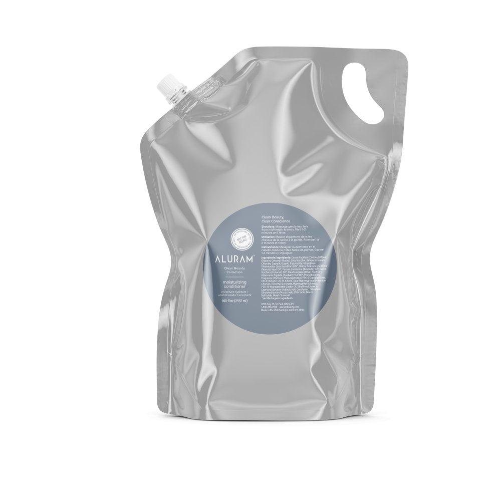 Aluram Moisturizing Conditioner side angle showing product details Pasadena salon
