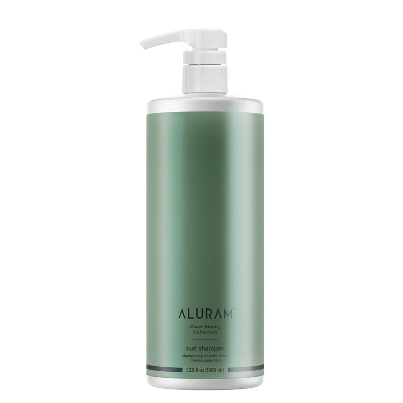 Aluram Curl Shampoo back label with ingredients at Pasadena hair salon