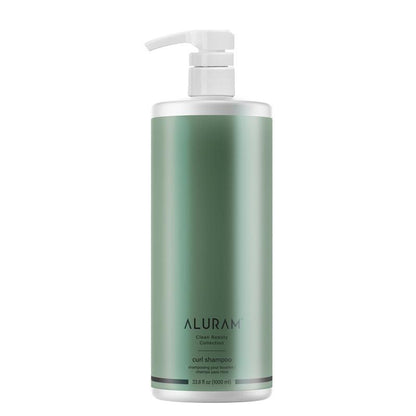 Aluram Curl Shampoo back label with ingredients at Pasadena hair salon
