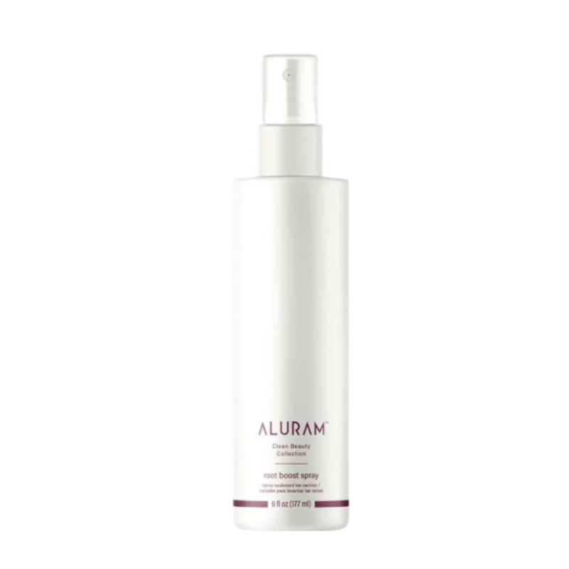 Aluram Root Boost Spray 60oz large bottle hair volumizing product at Pasadena Aveda salon