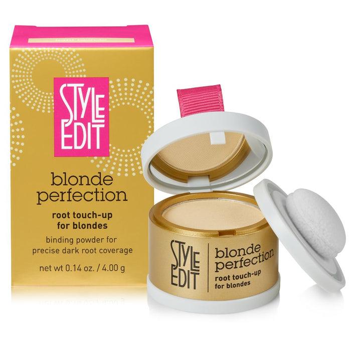 Style Edit Blonde Perfection Root Touch Up 0.14oz back label close up at Pasadena salon