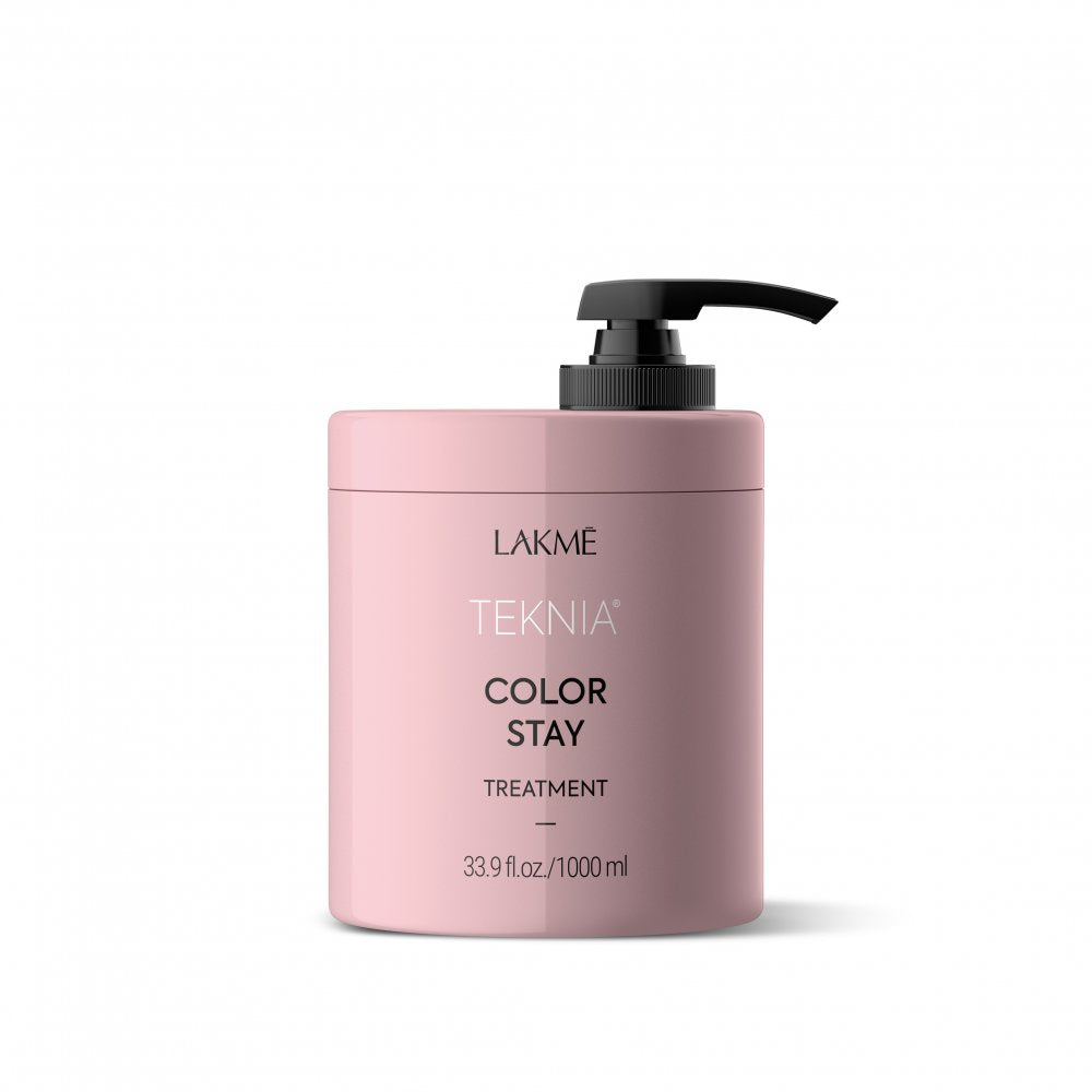 Lakme Teknia Color Stay Treatment label close up Pasadena hair salon product