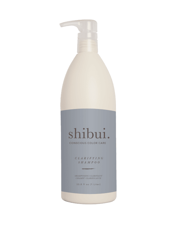Shibui Clarifying Shampoo back label close up at Pasadena hair salon