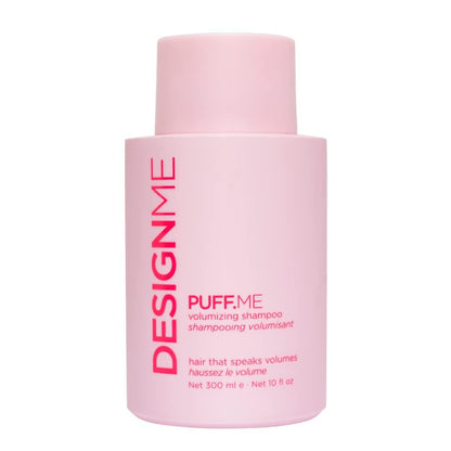 Design.Me Puff.ME Volume Shampoo front bottle for volumizing hair care at Pasadena salon