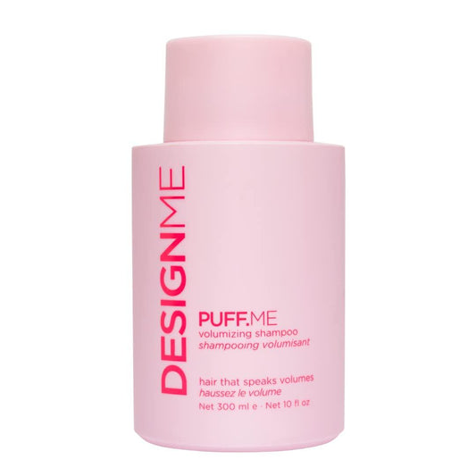 Design.Me Puff.ME Volume Shampoo front bottle for volumizing hair care at Pasadena salon