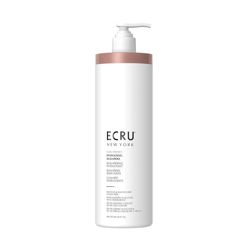 ECRU New York Hydrating Shampoo back label close-up at Pasadena Aveda salon