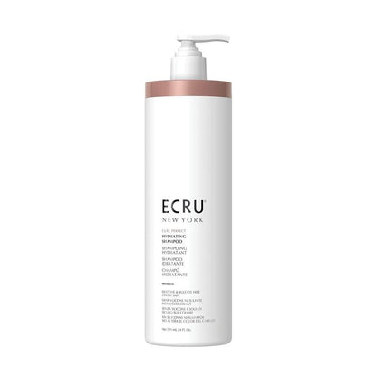 ECRU New York Hydrating Shampoo back label close-up at Pasadena Aveda salon