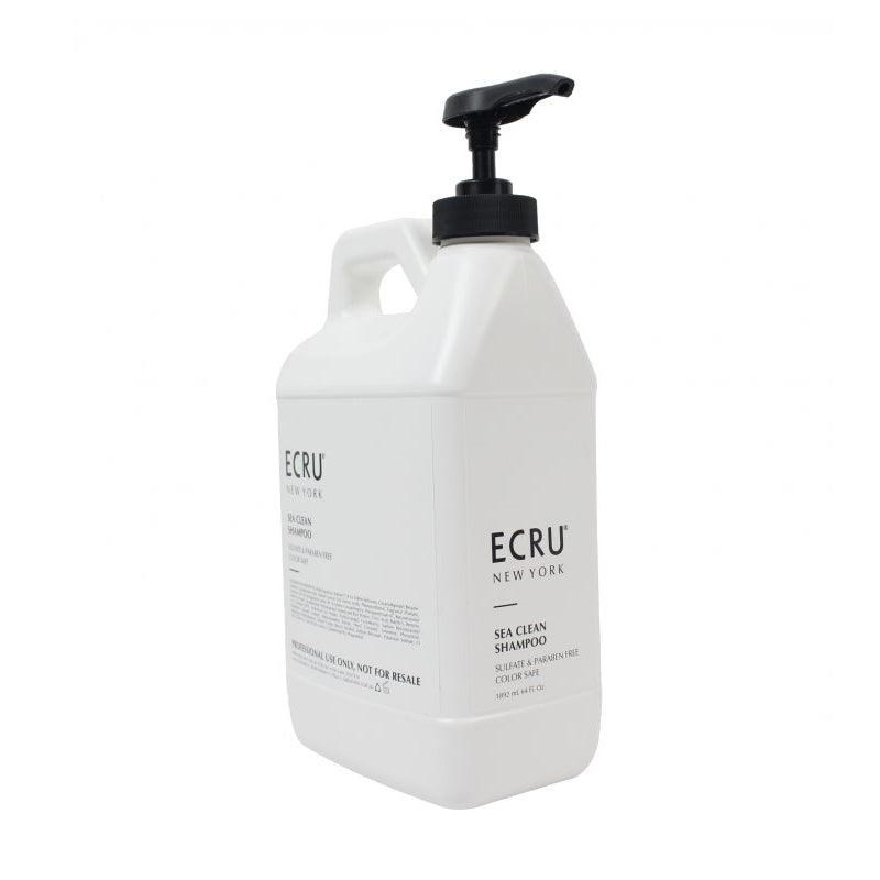 ECRU New York Sea Clean Shampoo back label with ingredients in Pasadena hair salon