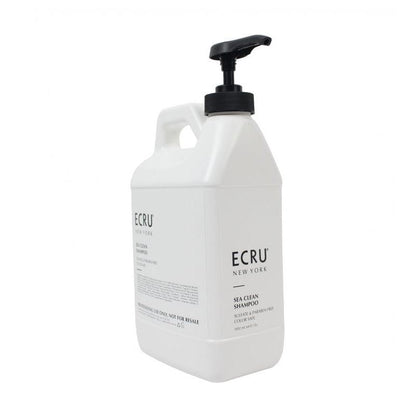 ECRU New York Sea Clean Shampoo back label with ingredients in Pasadena hair salon