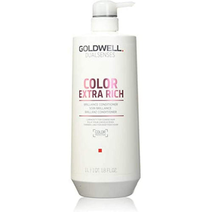 Goldwell DualSenses Color Extra Rich Brilliance Conditioner back label closeup Pasadena Aveda salon