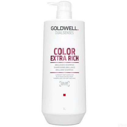 Goldwell DualSenses Color Extra Rich Brilliance Shampoo back label detail Pasadena Aveda salon