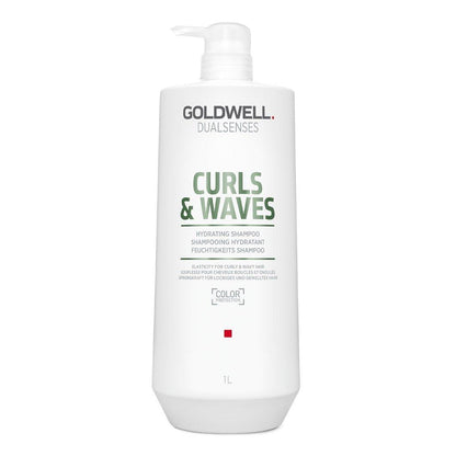 Goldwell DualSenses Curls & Waves Hydrating Shampoo back label closeup Pasadena Aveda salon