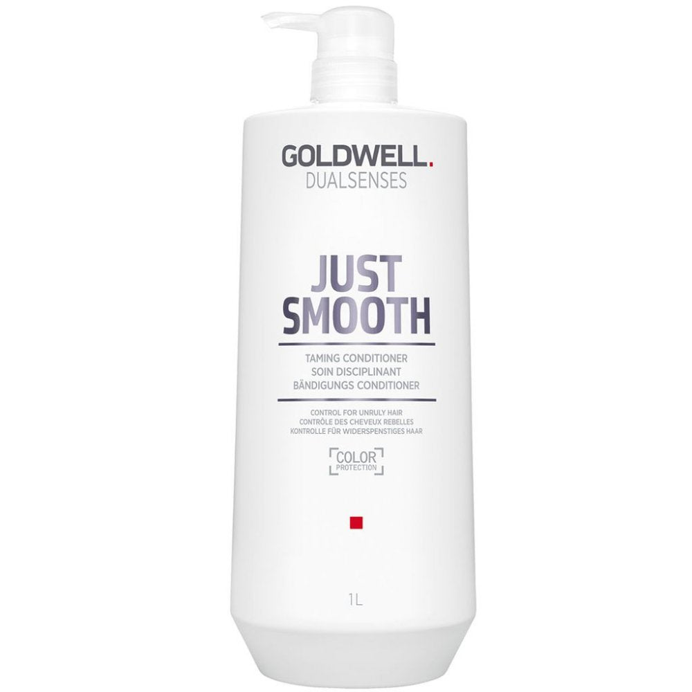 Goldwell DualSenses Just Smooth Taming Conditioner back label detail Pasadena hair salon