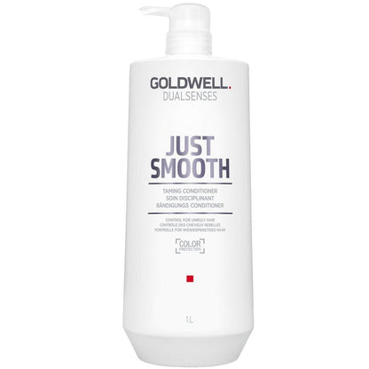 Goldwell DualSenses Just Smooth Taming Conditioner back label detail Pasadena hair salon