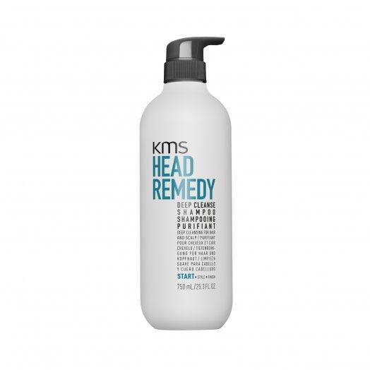 KMS Head Remedy Deep Cleanse Shampoo back label detail shot at Pasadena hair salon