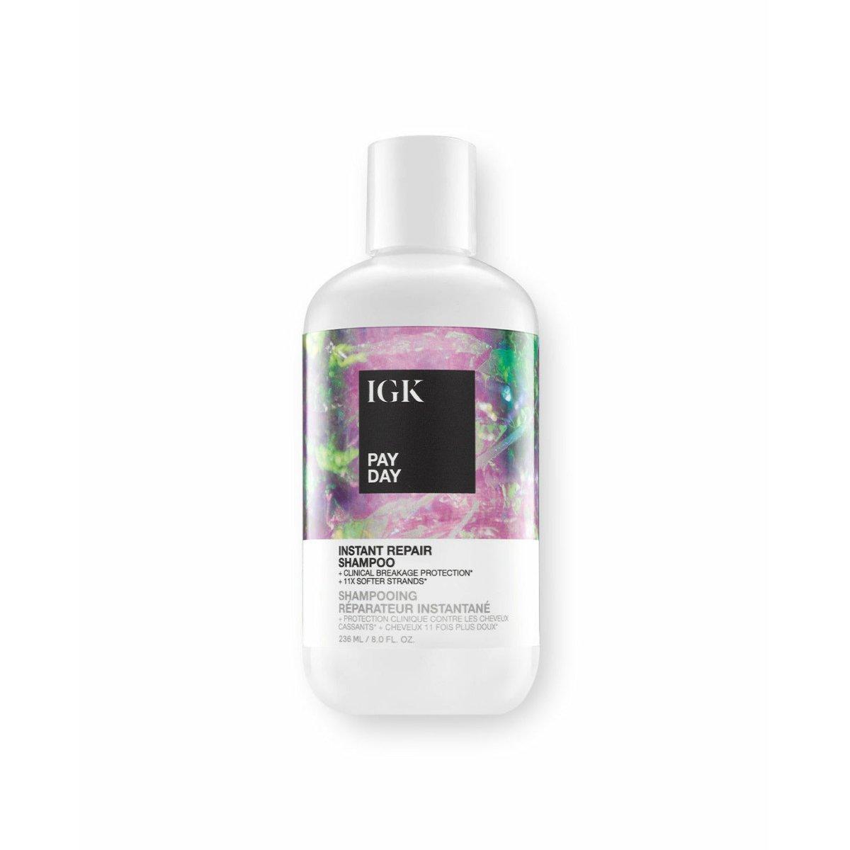 IGK Pay Day Repair Shampoo 8oz bottle for damaged hair repair at Pasadena Aveda salon