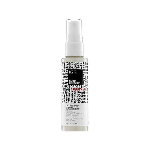 IGK GOOD BEHAVIOR 4-in-1 Prep Spray 2oz travel bottle for smooth hair Pasadena salon