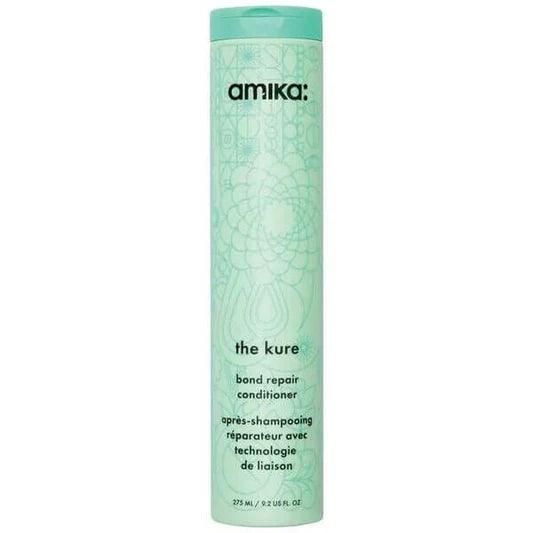 Amika The Kure Bond Repair Conditioner Duo front bottles hair repair at Pasadena salon